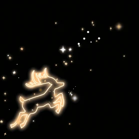 圣诞节圣诞鹿麋鹿星光奔跑的鹿平安夜装饰gif图素材