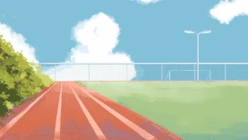 操场跑道蓝天学校校园视频背景gif图素材图片