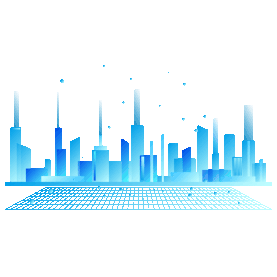 科技智慧城市未来高楼大厦建筑蓝色gif图素材