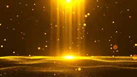 大气粒子金色光束年会颁奖视频背景商务gif图素材