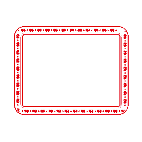 红色中式简约边框文本框中式gif图素材图片