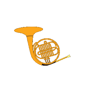 圆号乐器号角铜管乐器gif图素材