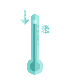 冬天降温温度计下降低温gif图素材