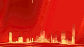 年会建筑红色大气视频背景gif图素材图片