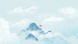 国潮中国风仙鹤山水视频背景gif图素材