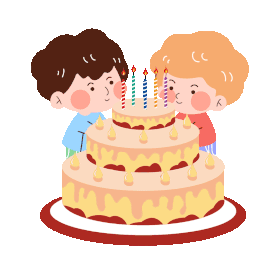 生日快乐生日蛋糕小孩童过生日蜡烛gif图素材