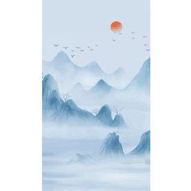 中国风水墨山水古风竖版视频背景海报gif图素材