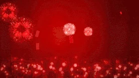 新年跨年春节新春烟花粒子喜庆庆祝红色视频背景动图gif