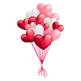 情人节爱心气球飘动爱心gif图素材520