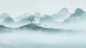 唯美中国风水墨山水视频背景gif图素材图片