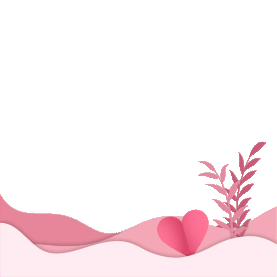 妇女节爱心植物底边边框剪纸风粉色动图gif520520