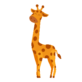 动物长颈鹿贴纸装饰可爱彩色gif图素材