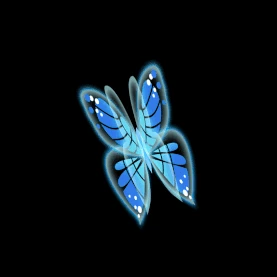 梦幻蝴蝶飞舞昆虫动物蓝色gif图素材
