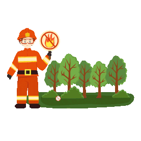 森林防火预防火灾消防员gif图素材