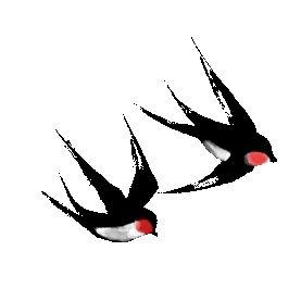 春天飞翔的燕子水墨风gif图素材图片