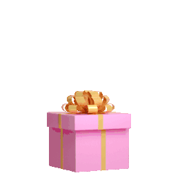 C4D立体3D粉色礼物盒弹出爱心礼物盒gif图素材