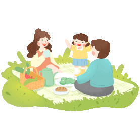 清明节清明春天一家人踏青亲子野餐gif图素材图片