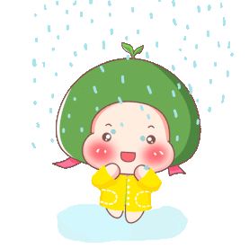清明节青团下雨踩水的表情包