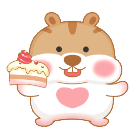 金丝熊扔蛋糕生日快乐表情包