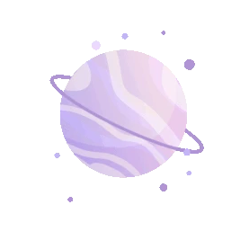 宇宙中旋转的星球卡通紫色渐变gif图素材