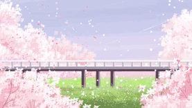 樱花风景唯美粉色视频背景动图gif