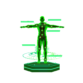 医疗科技人体结构信息展示科技感绿色gif图素材