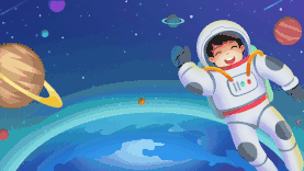 中国航天日宇航员航天星空星球视频背景gif图素材图片