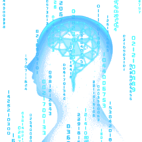 科技大脑AI人工智能数据运算科技感蓝色gif图素材
