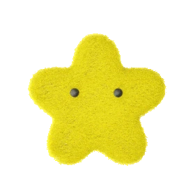 毛绒C4D立体3D黄色卡通星星五角星