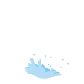 蓝色液体水花飞溅卡通手绘gif图素材图片