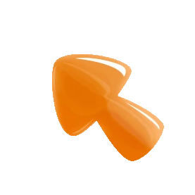 橙色手绘果冻风箭头符号图片