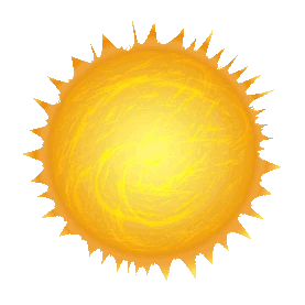 太阳星球金色光芒卡通gif图素材