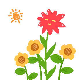 六一卡通儿童节61花朵植物太阳gif图素材  