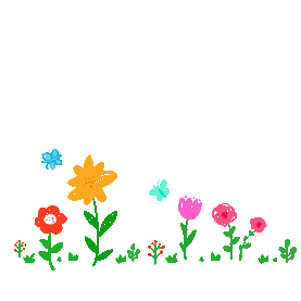 六一61儿童节快乐卡通蝴蝶彩色花朵gif图素材