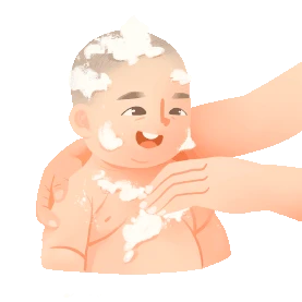 婴儿新生儿护理洗澡gif图素材