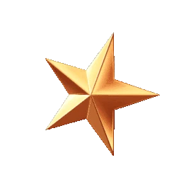 五角星星星黄色C4D立体3D图片