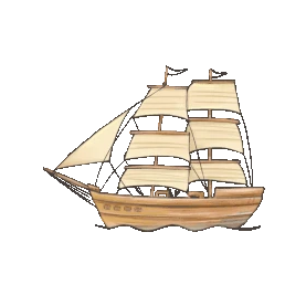 中国风古代木船帆船船gif图素材图片