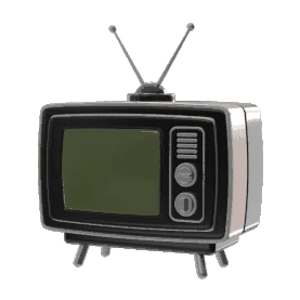 C4D立体老式电视机3D立体动图gif