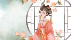 中国风古风人物女孩插画海报视频背景gif图素材图片