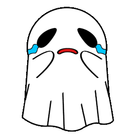 中元节中元可爱幽灵鬼魂哭哭泣表情包图片