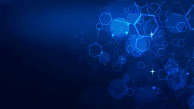 商务科技几何图形医疗化学科技感蓝色视频背景gif图素材