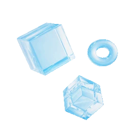 C4D立体3D蓝色几何玻璃方块圆环几何动图gif