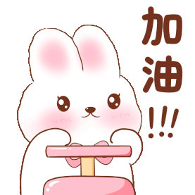 呆呆兔加油打气表情包