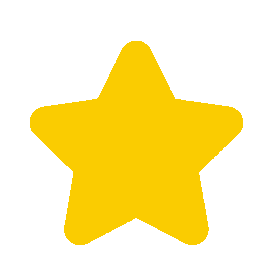 黄色圆角五角星星gif图素材
