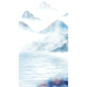 传统水墨绘画山水竖版视频背景海报gif图素材