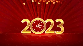 元旦新年跨年红色喜庆视频背景2023gif图素材图片