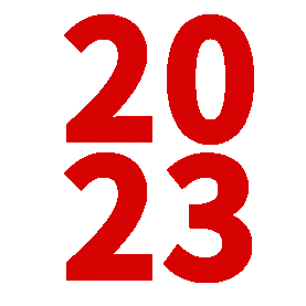 2023年新年元旦烟花数字庆祝喜庆发光粒子红色动图gif