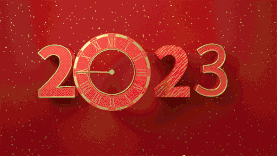 3D立体C4D新年元旦2023红金数字倒数跨年横版视频背景gif图素材大气图片