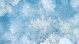 冬季唯美蓝色雪景雪花飘落视频背景冬季gif图素材