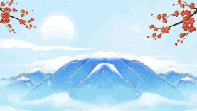冬季冬天雪景视频背景gif图素材